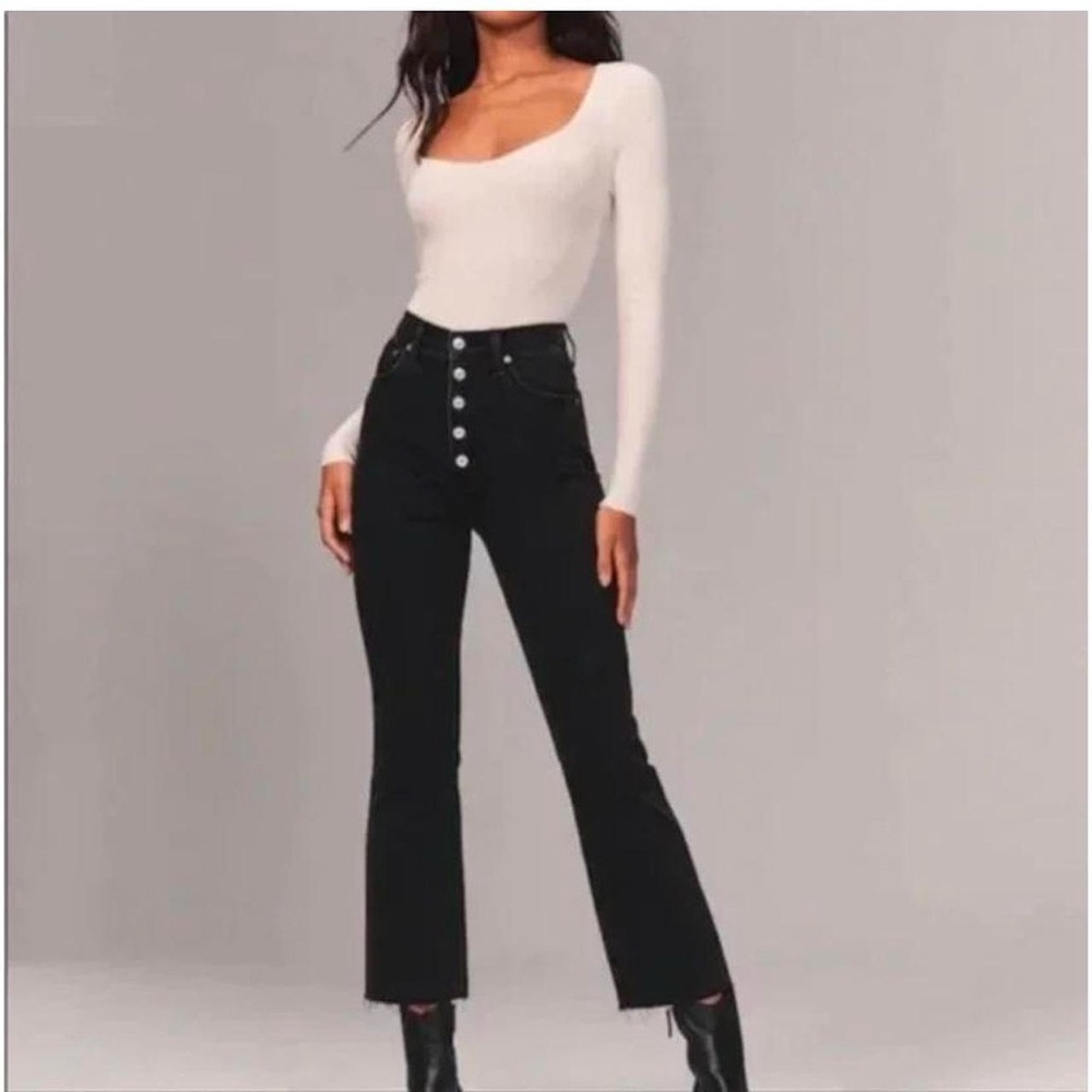 Abercrombie & Fitch High Rise Ankle Flare Jeans, Curve Love, Size 24